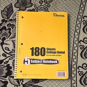Yellow 5-Subject Notebook